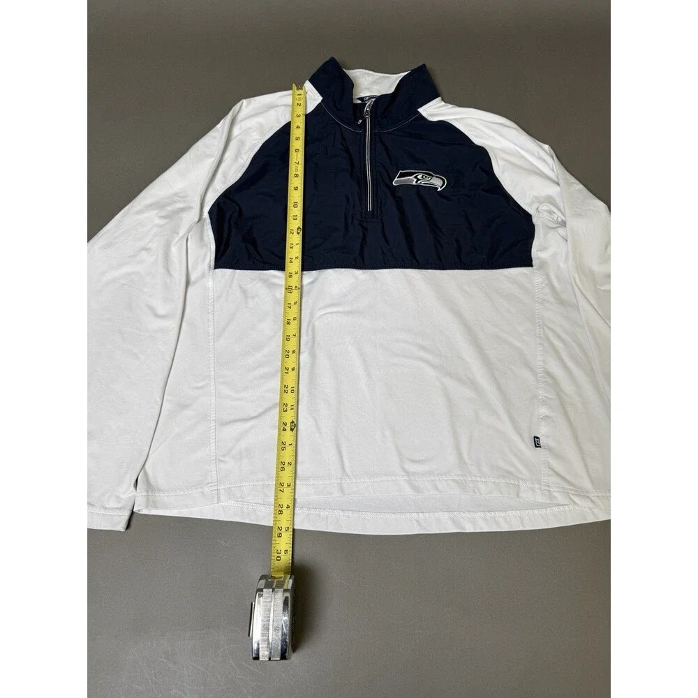 Seattle Seahawks Cutter & Buck Adapt Eco Knit Hybrid Recycled Quarter-Zip XL